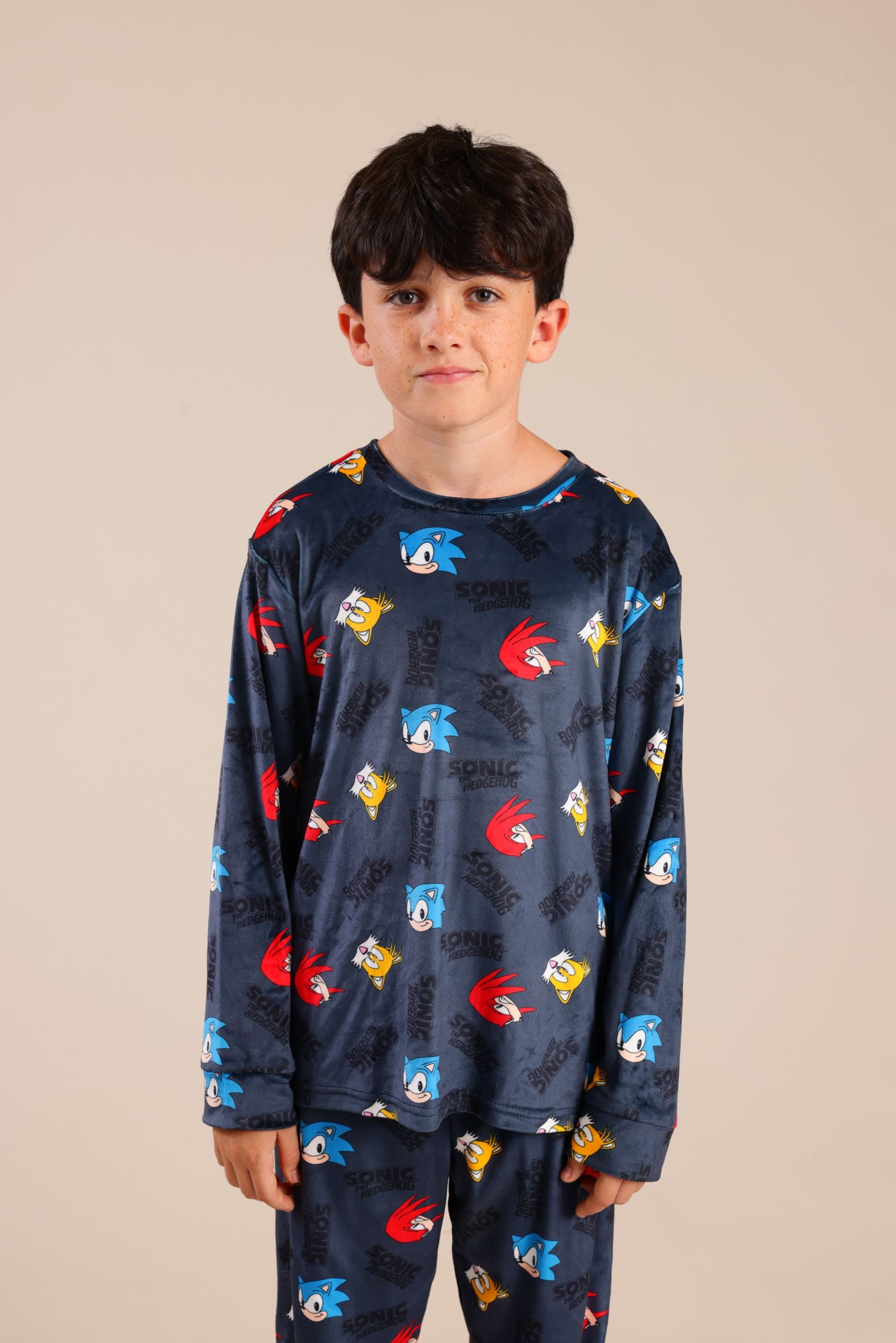 FOX בנים אחר פיג'מה ממותגת סוניק פיג'מה ממותגת סוניק