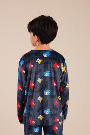 FOX בנים אחר פיג'מה ממותגת סוניק פיג'מה ממותגת סוניק