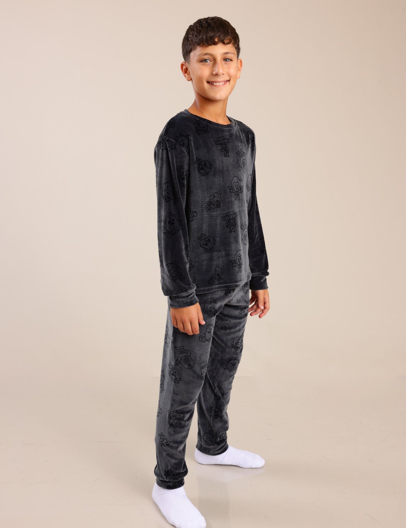 FOX בנים אחר פיג'מה ממותגת בראול סטארס פיג'מה ממותגת בראול סטארס