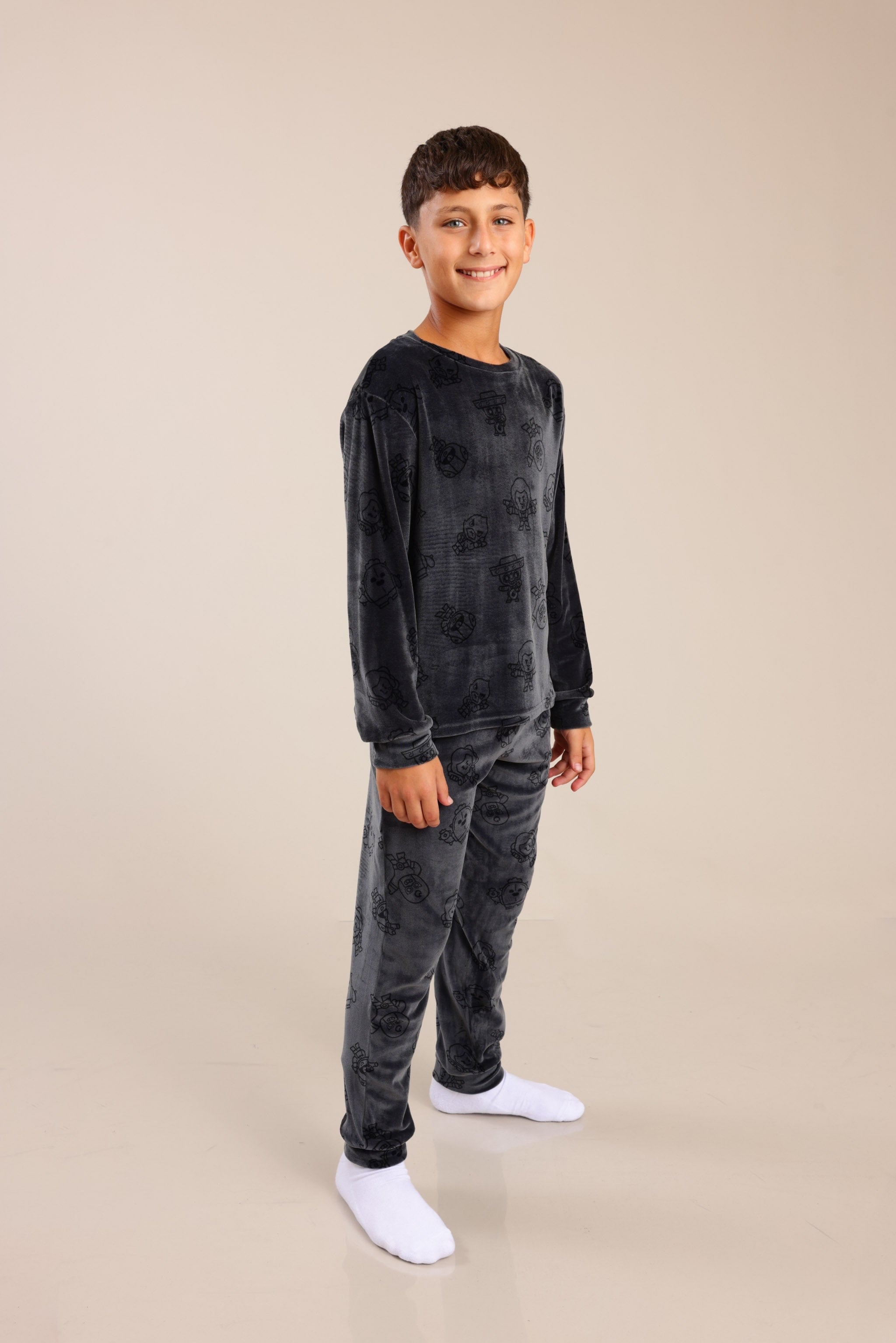 FOX בנים אחר פיג'מה ממותגת בראול סטארס פיג'מה ממותגת בראול סטארס