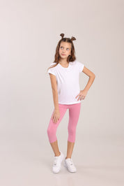 FOX בנות מכנסיים טייץ חלק 3/4 טייץ חלק 3/4