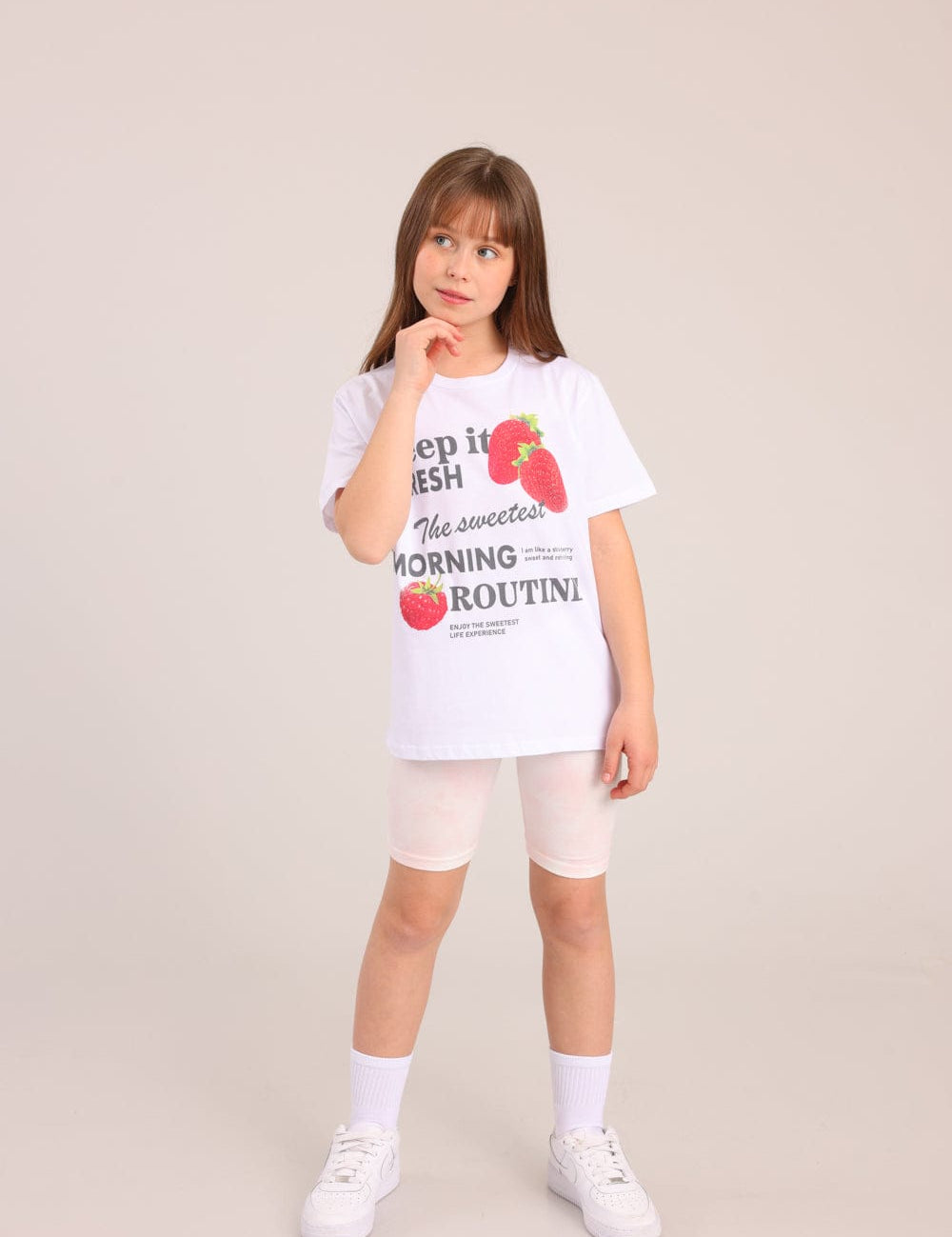 FOX בנות מכנסיים קצרים טייץ עם הדפס טייץ עם הדפס