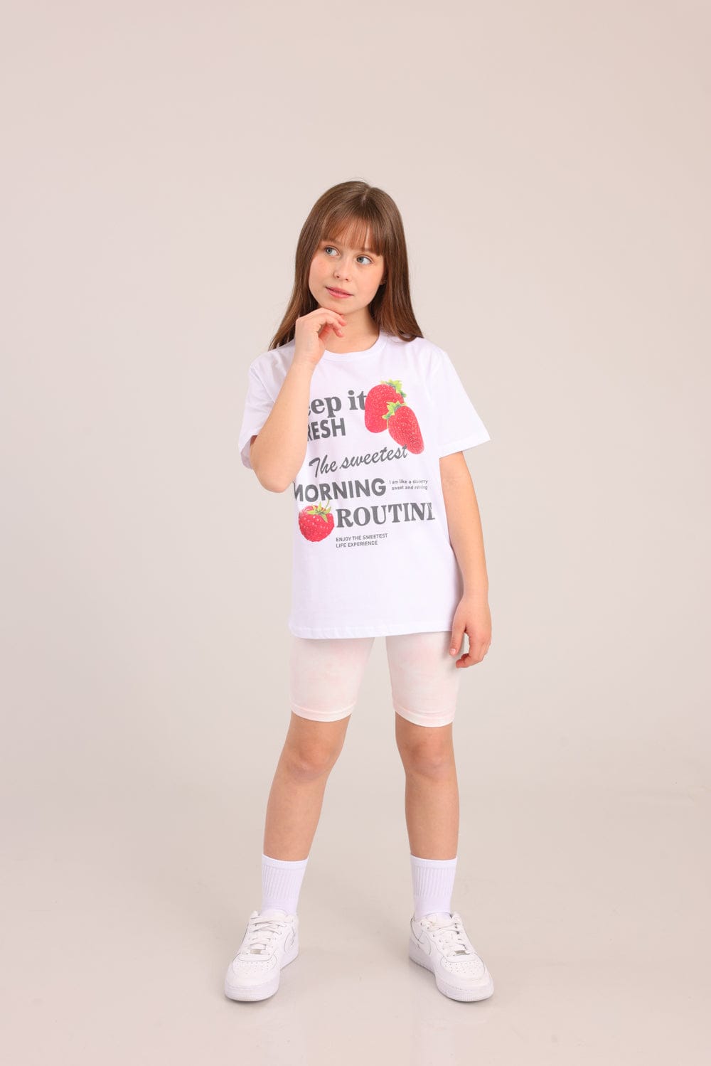 FOX בנות מכנסיים קצרים טייץ עם הדפס טייץ עם הדפס