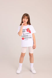 FOX בנות מכנסיים קצרים טייץ עם הדפס טייץ עם הדפס