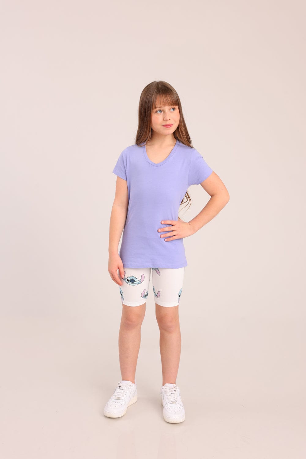 FOX בנות מכנסיים קצרים טייץ קצר ממותג סטיץ' דיסני טייץ קצר ממותג סטיץ' דיסני