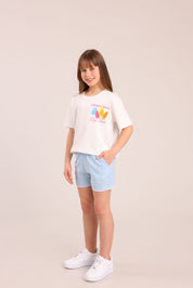 FOX בנות מכנסיים קצרים מכנסי אריג מכנסי אריג