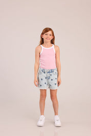 FOX בנות מכנסיים קצרים מכנסי ג'ינס ממותגים סטיץ' דיסני מכנסי ג'ינס ממותגים סטיץ' דיסני