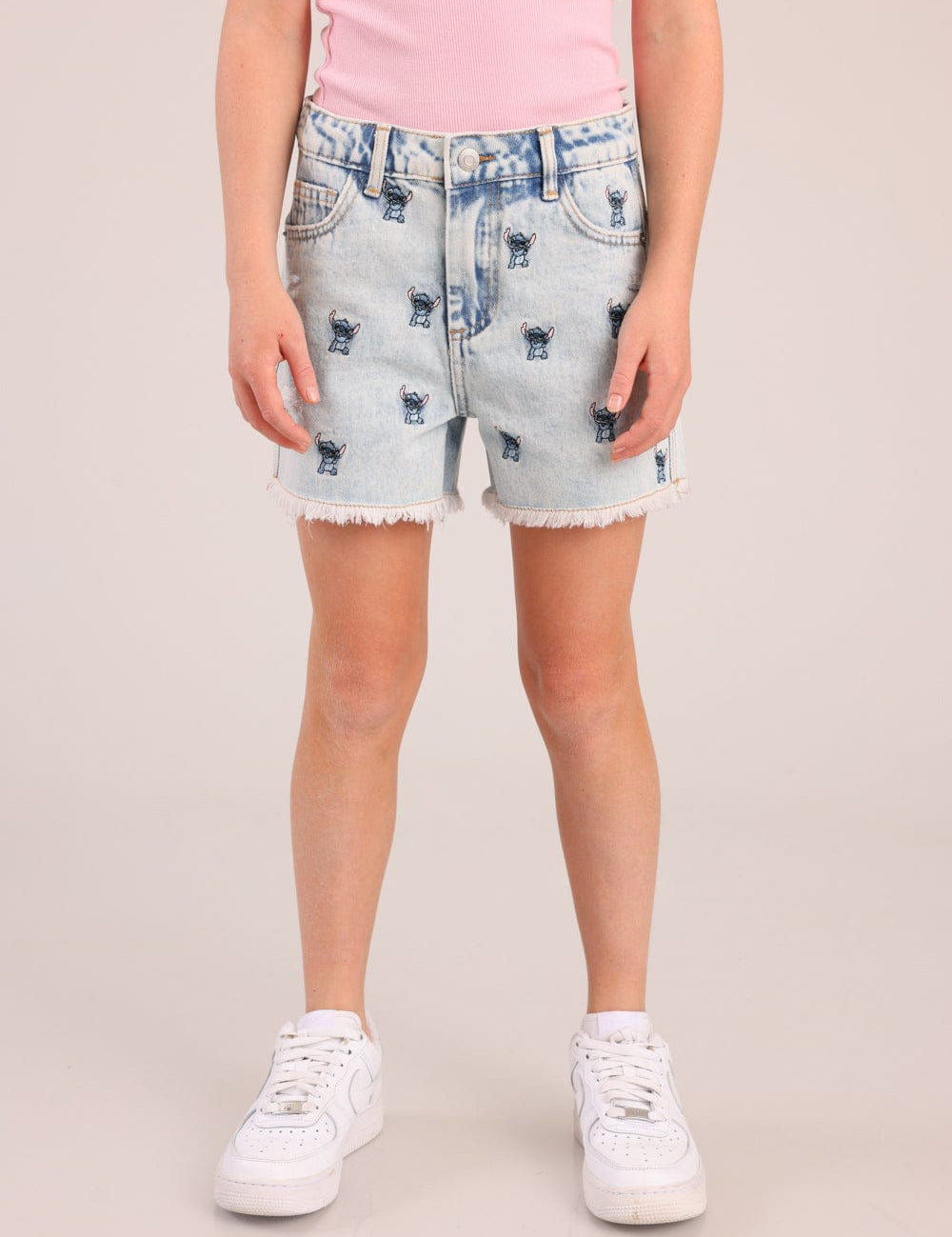 FOX בנות מכנסיים קצרים מכנסי ג'ינס ממותגים סטיץ' דיסני מכנסי ג'ינס ממותגים סטיץ' דיסני