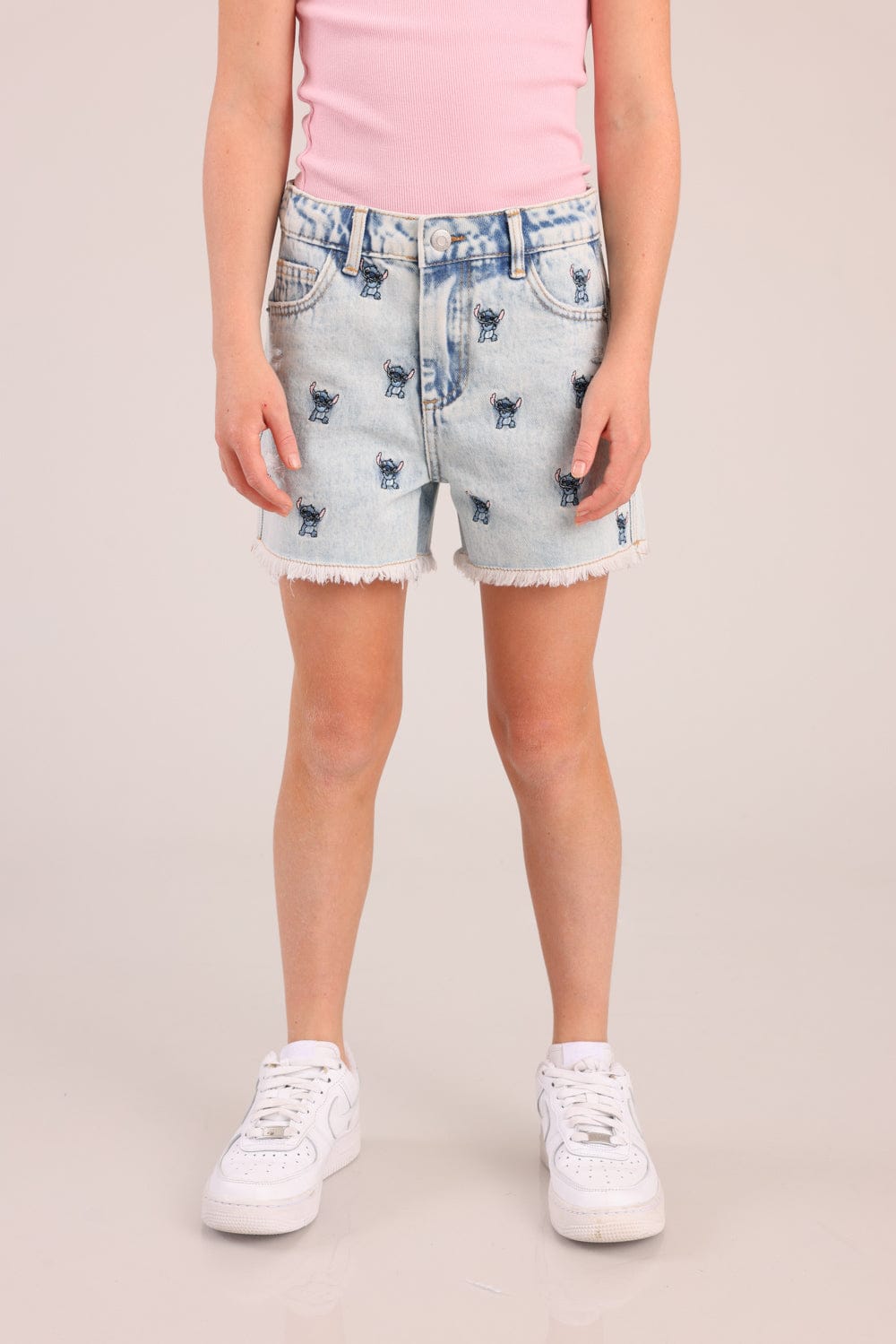 FOX בנות מכנסיים קצרים מכנסי ג'ינס ממותגים סטיץ' דיסני מכנסי ג'ינס ממותגים סטיץ' דיסני