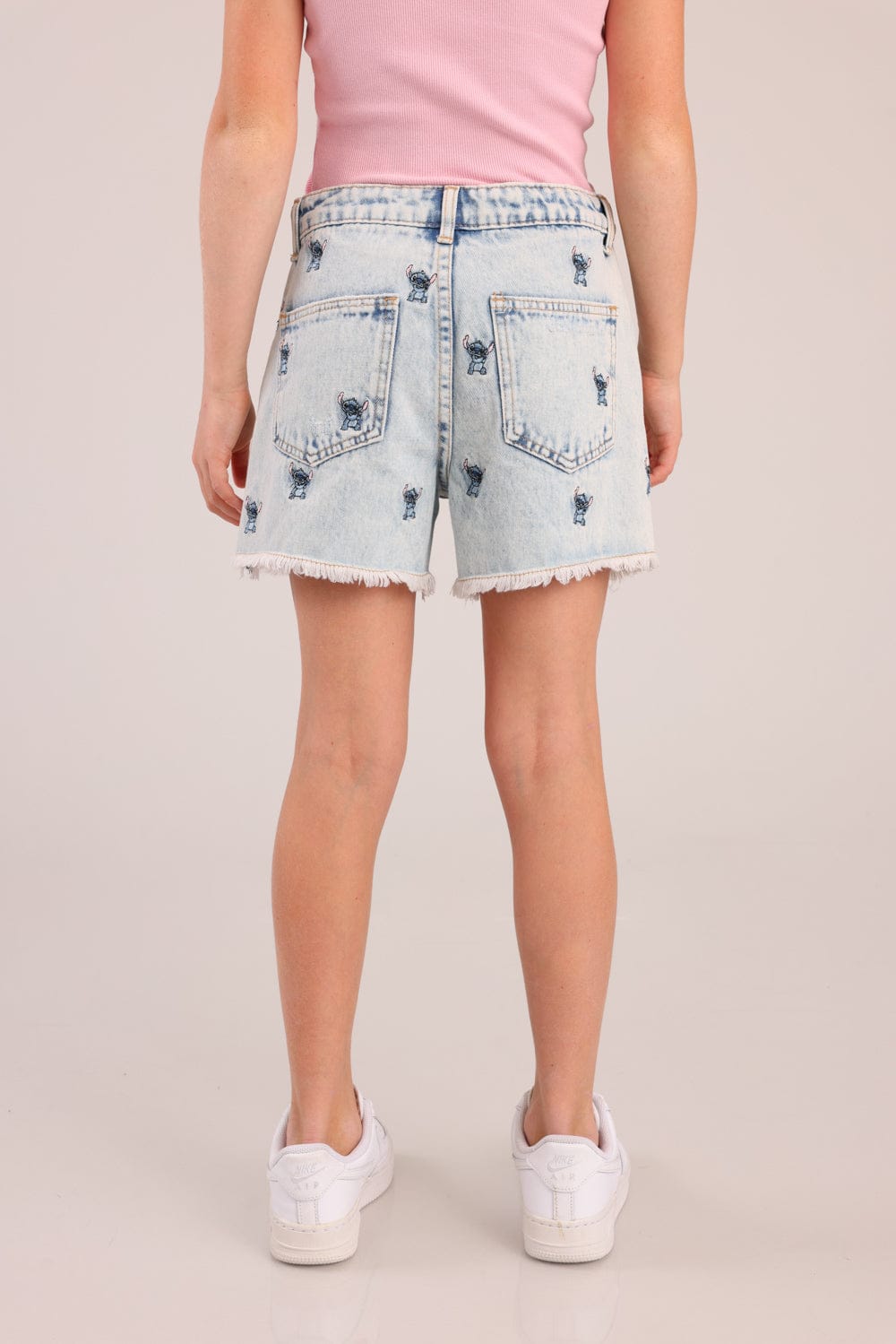 FOX בנות מכנסיים קצרים מכנסי ג'ינס ממותגים סטיץ' דיסני מכנסי ג'ינס ממותגים סטיץ' דיסני