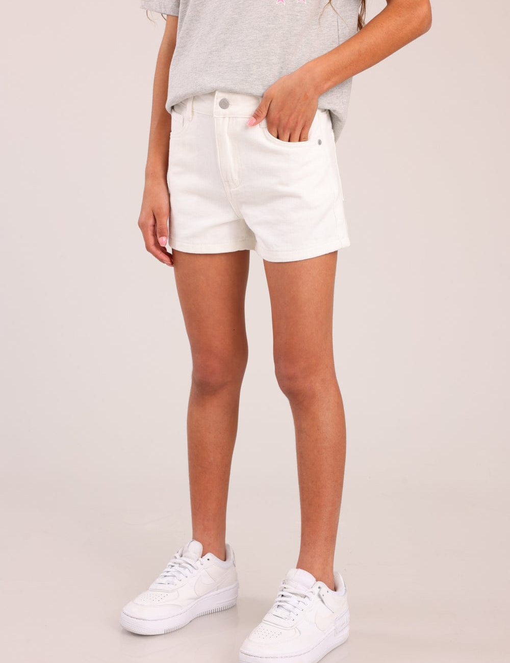 FOX בנות מכנסיים קצרים מכנסי ג'ינס מכנסי ג'ינס