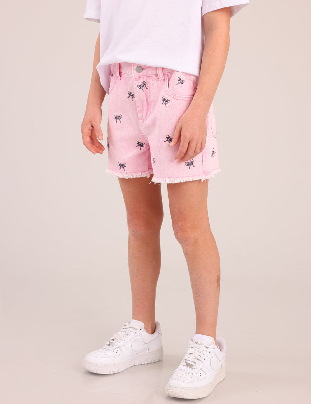 FOX בנות מכנסיים קצרים מכנסי ג'ינס ממותגים סטיץ' דיסני מכנסי ג'ינס ממותגים סטיץ' דיסני