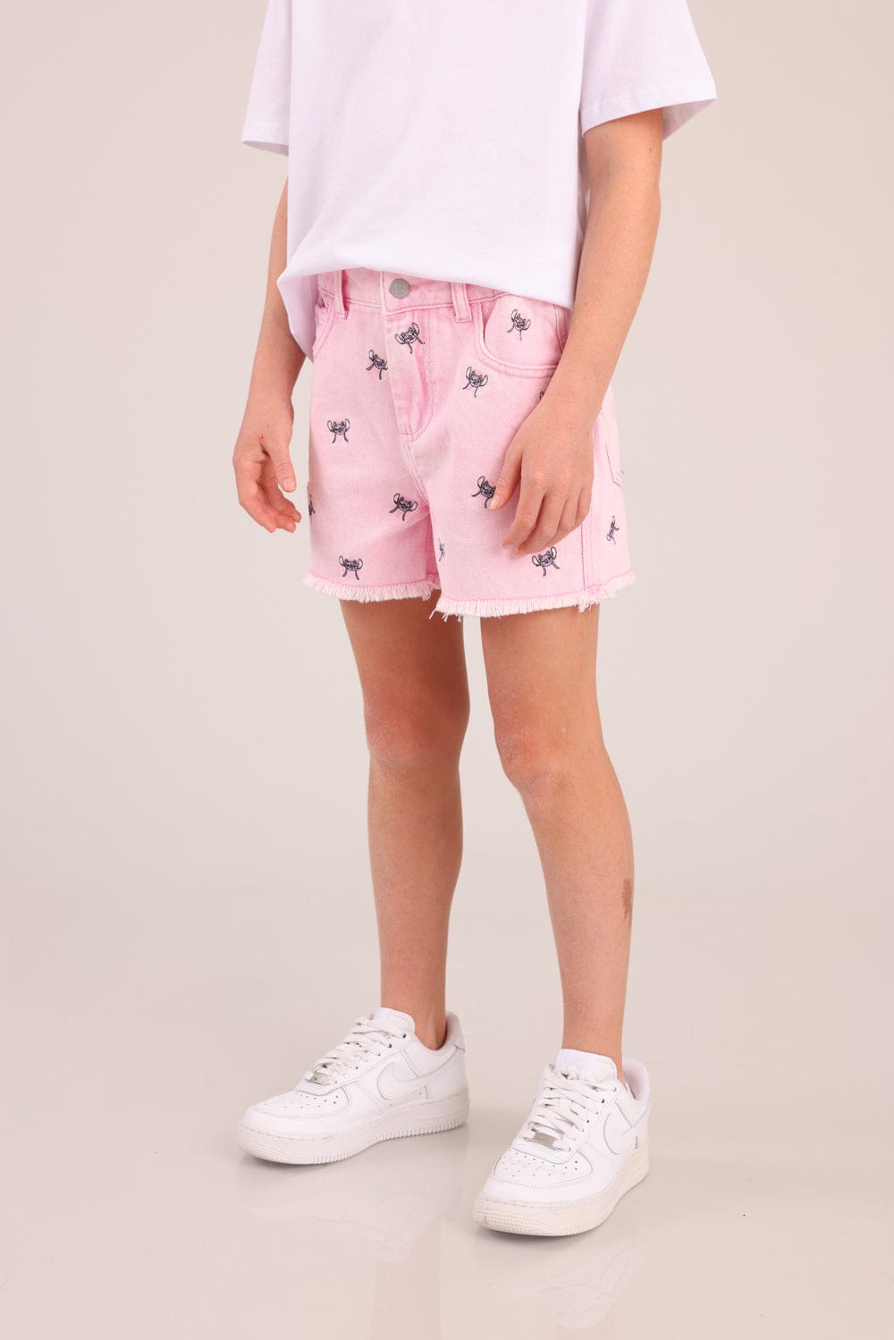 FOX בנות מכנסיים קצרים מכנסי ג'ינס ממותגים סטיץ' דיסני מכנסי ג'ינס ממותגים סטיץ' דיסני