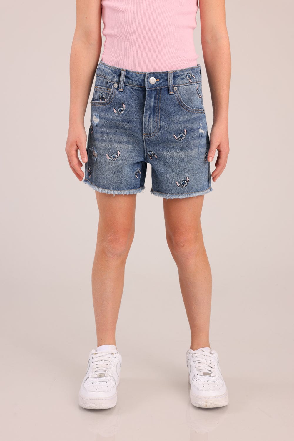 FOX בנות מכנסיים קצרים מכנסי ג'ינס ממותגים סטיץ' דיסני מכנסי ג'ינס ממותגים סטיץ' דיסני