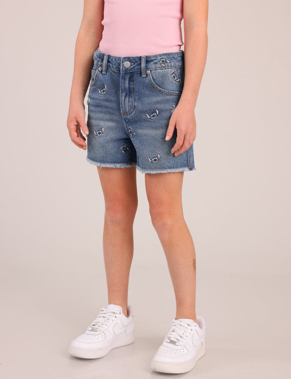 FOX בנות מכנסיים קצרים מכנסי ג'ינס ממותגים סטיץ' דיסני מכנסי ג'ינס ממותגים סטיץ' דיסני