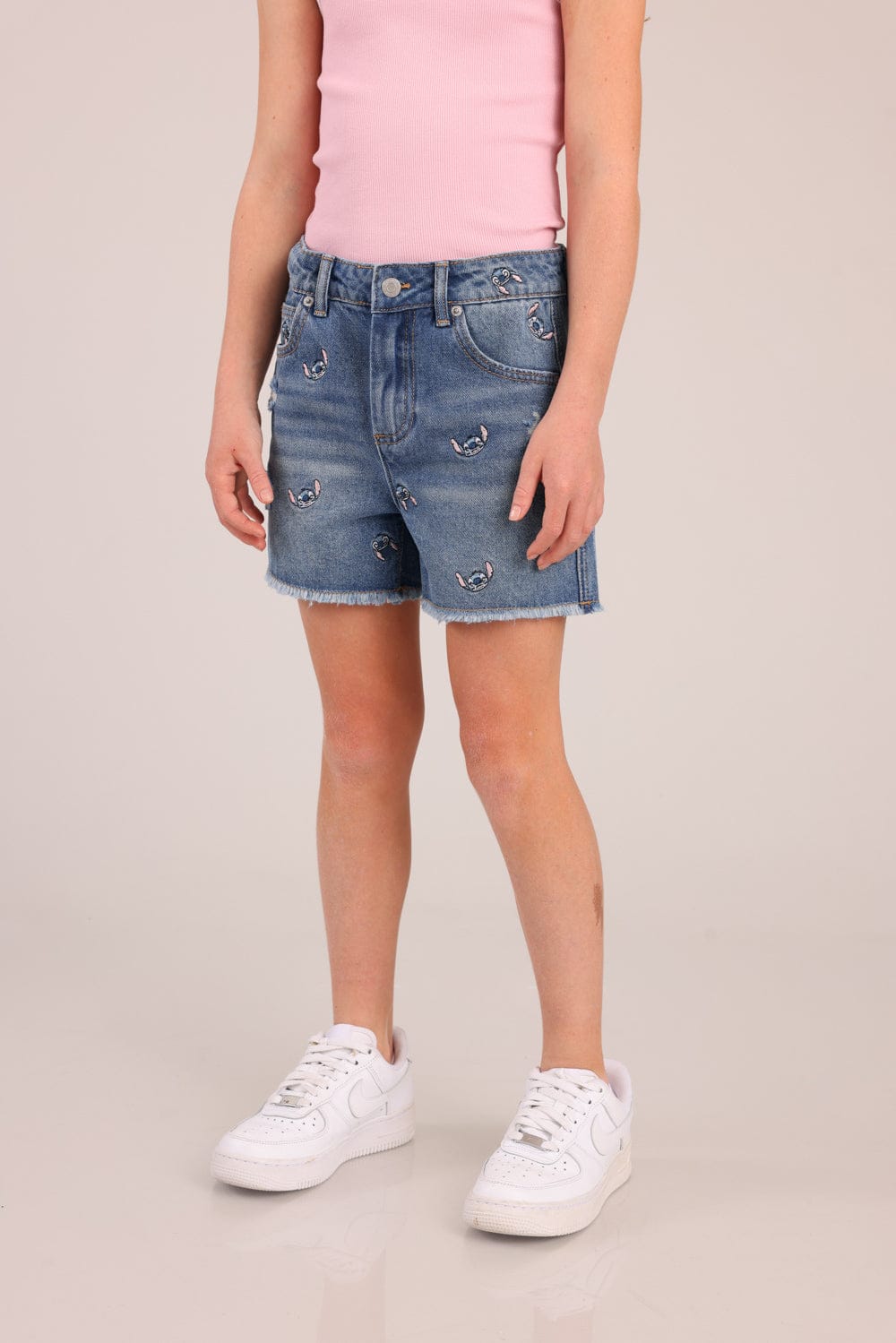 FOX בנות מכנסיים קצרים מכנסי ג'ינס ממותגים סטיץ' דיסני מכנסי ג'ינס ממותגים סטיץ' דיסני