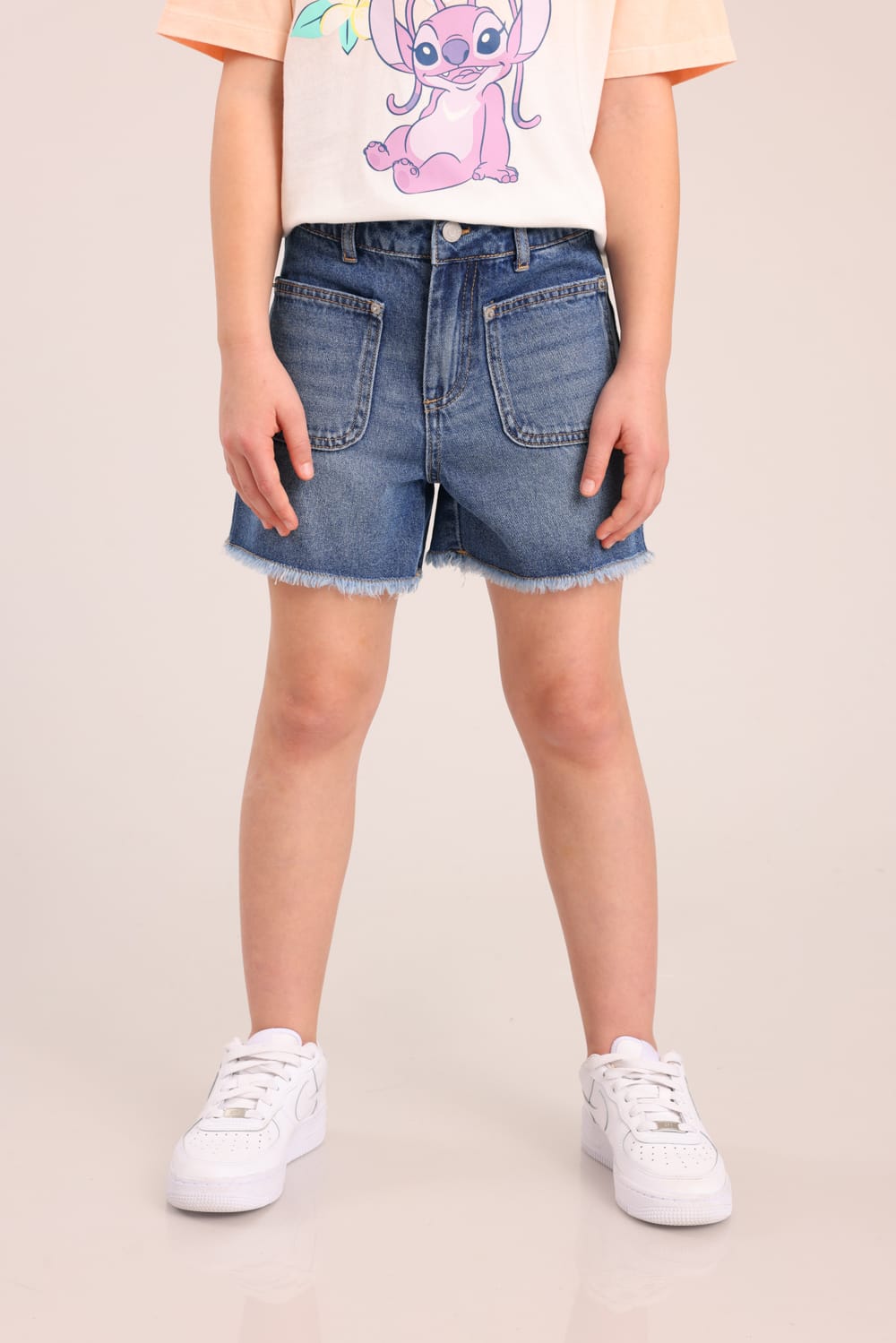 FOX בנות מכנסיים קצרים מכנסי ג'ינס מכנסי ג'ינס