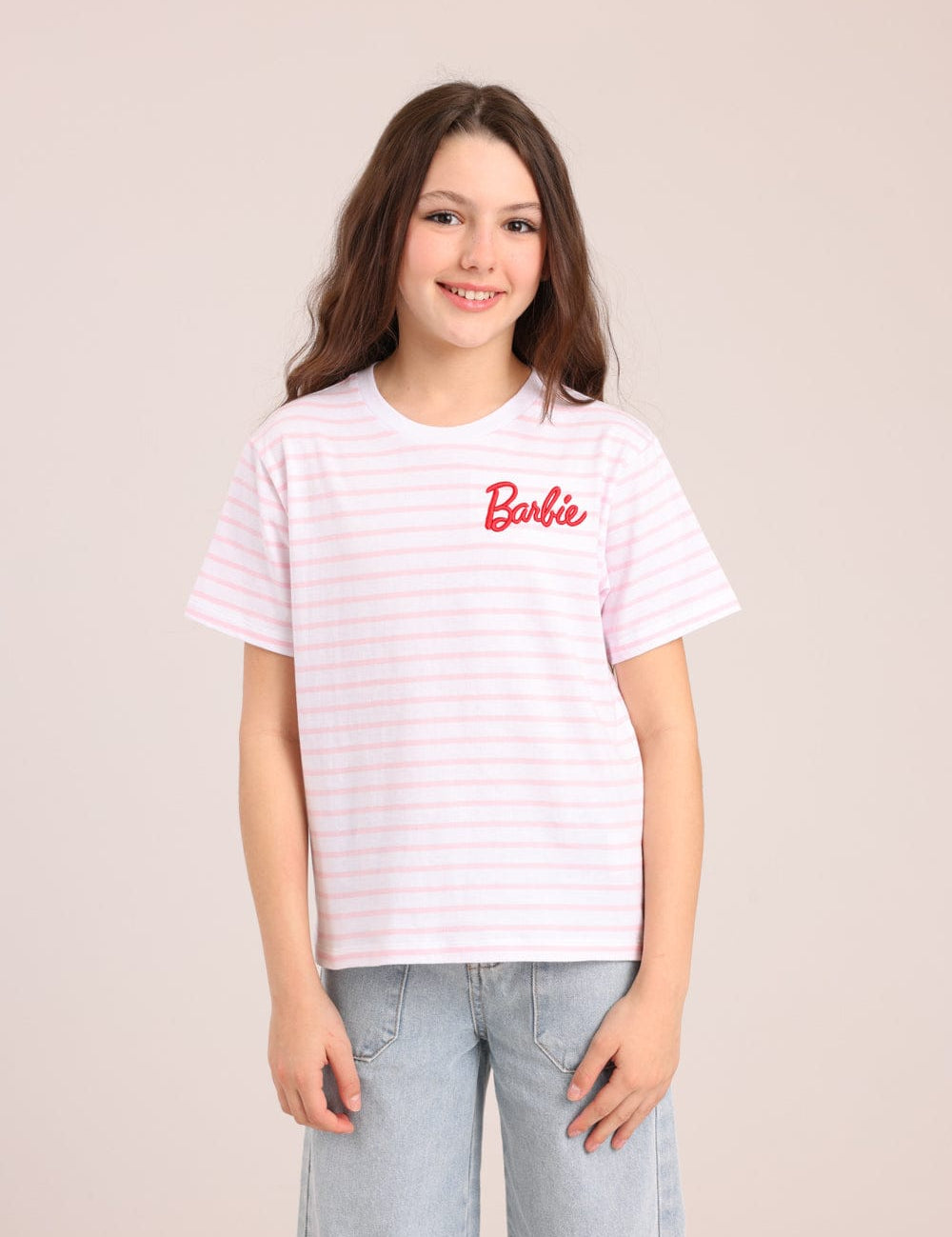 FOX בנות חולצה קצרה חולצה ממותגת ברבי חולצה ממותגת ברבי