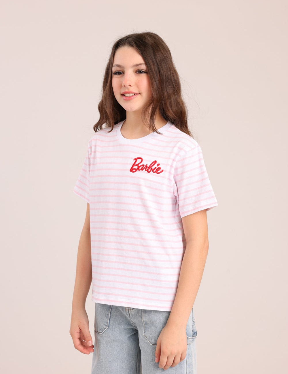 FOX בנות חולצה קצרה חולצה ממותגת ברבי חולצה ממותגת ברבי