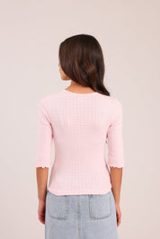 FOX בנות חולצה קצרה חולצת 3/4 חלקה חולצת 3/4 חלקה