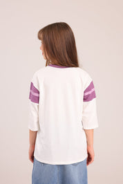 FOX בנות חולצה קצרה חולצה ממותגת סטיץ' דיסני חולצה ממותגת סטיץ' דיסני