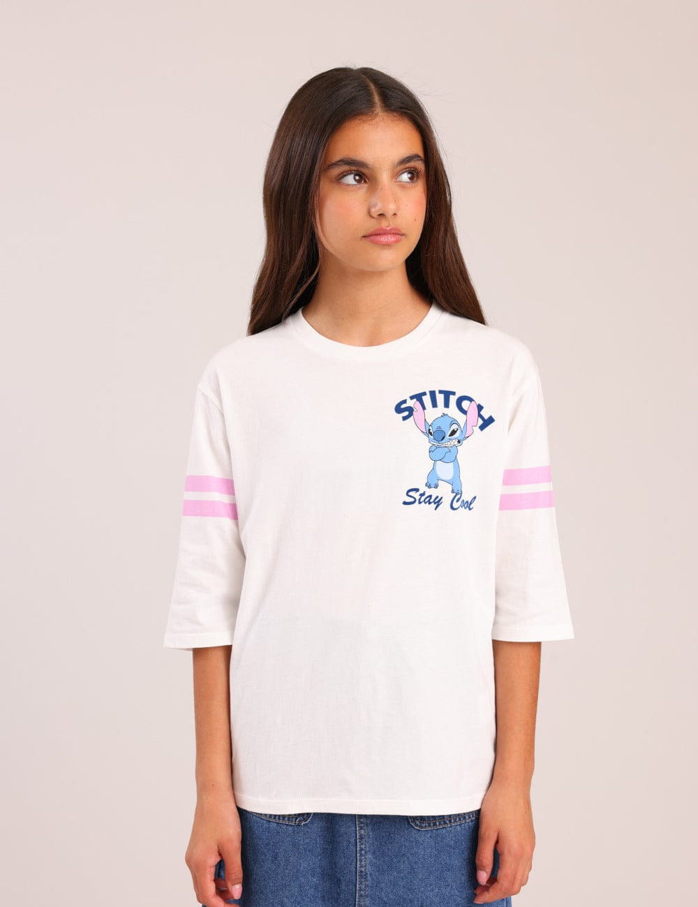 FOX בנות חולצה קצרה חולצה ממותגת דיסני חולצה ממותגת דיסני