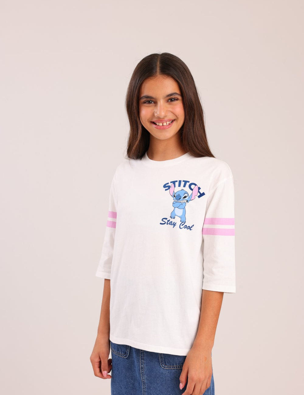 FOX בנות חולצה קצרה חולצה ממותגת דיסני חולצה ממותגת דיסני