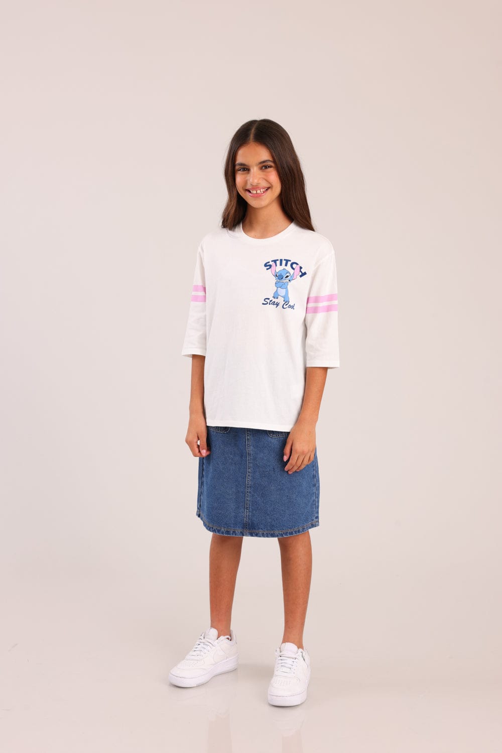 FOX בנות חולצה קצרה חולצה ממותגת דיסני חולצה ממותגת דיסני