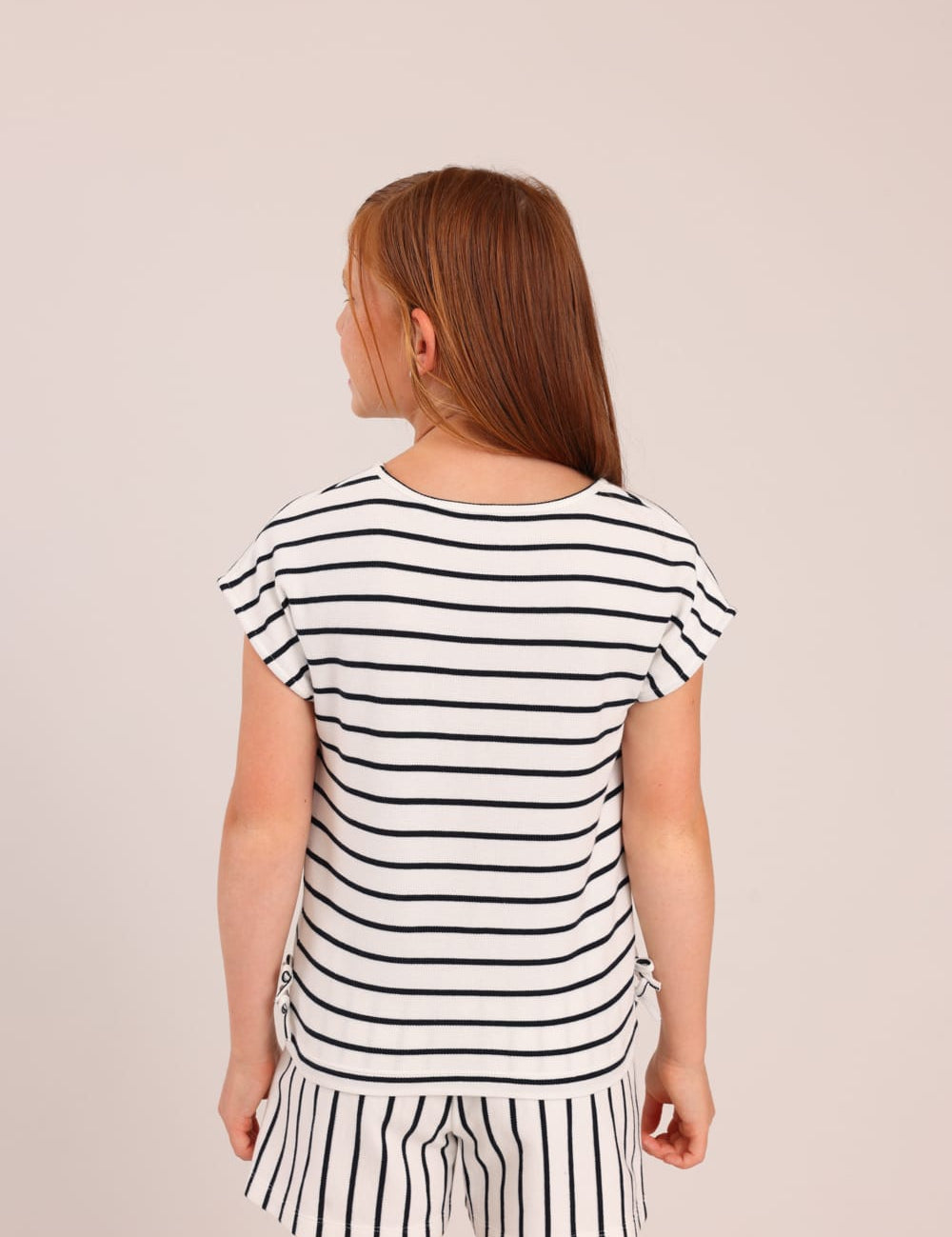 FOX בנות חולצה קצרה חולצה עם פסים חולצה עם פסים