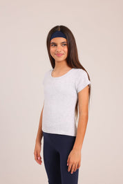 FOX בנות חולצה קצרה טישרט בייסיק צווארון עגול טישרט בייסיק צווארון עגול