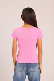 FOX בנות חולצה קצרה חולצת בייסיק קצרה חולצת בייסיק קצרה