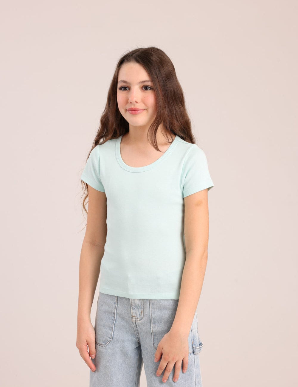 FOX בנות חולצה קצרה חולצת בייסיק קצרה חולצת בייסיק קצרה