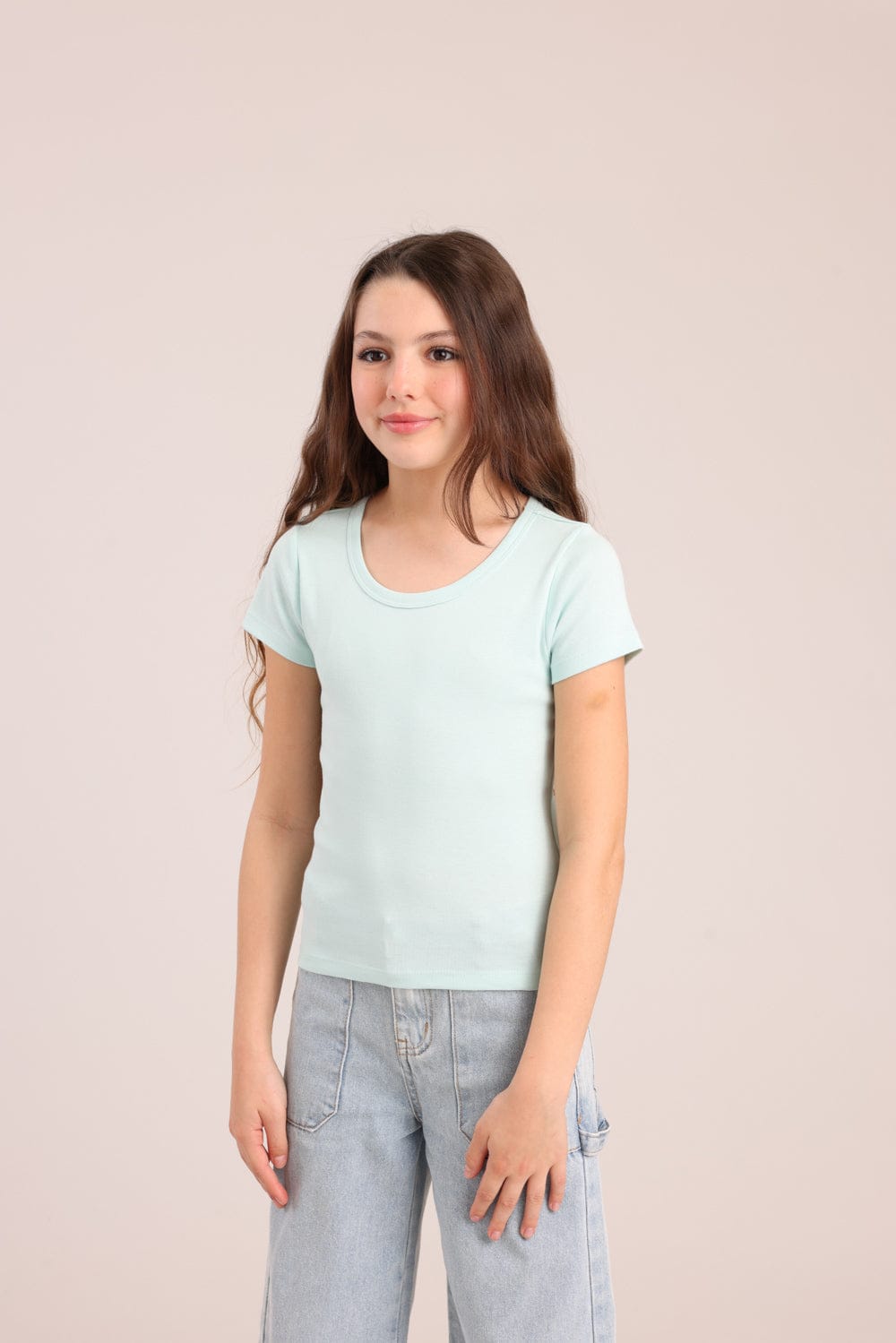 FOX בנות חולצה קצרה חולצת בייסיק קצרה חולצת בייסיק קצרה