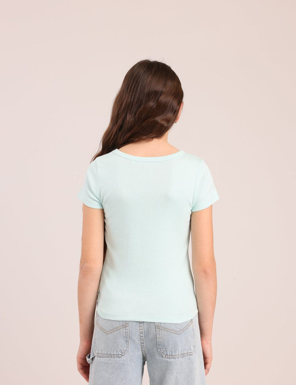 FOX בנות חולצה קצרה חולצת בייסיק קצרה חולצת בייסיק קצרה