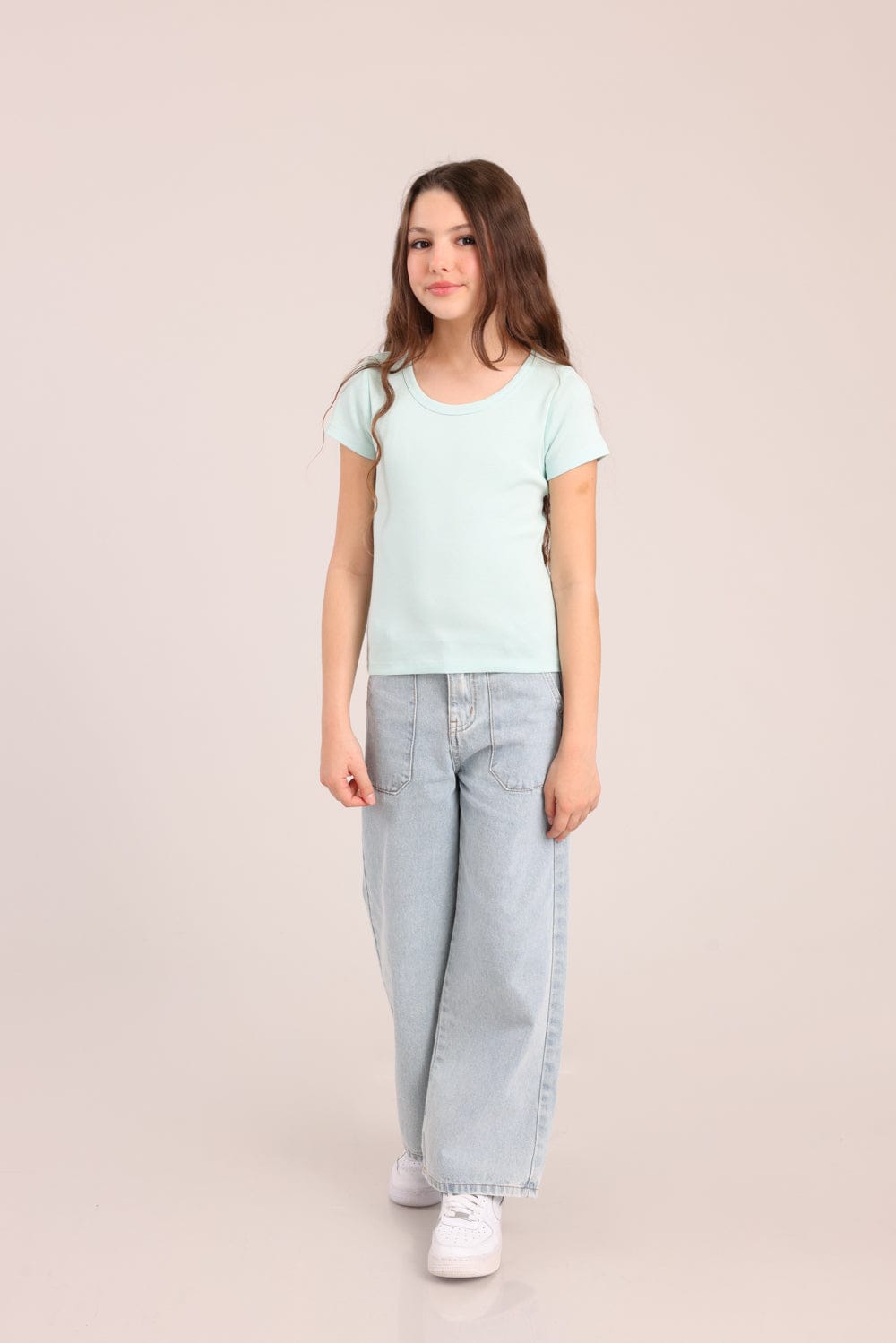 FOX בנות חולצה קצרה חולצת בייסיק קצרה חולצת בייסיק קצרה