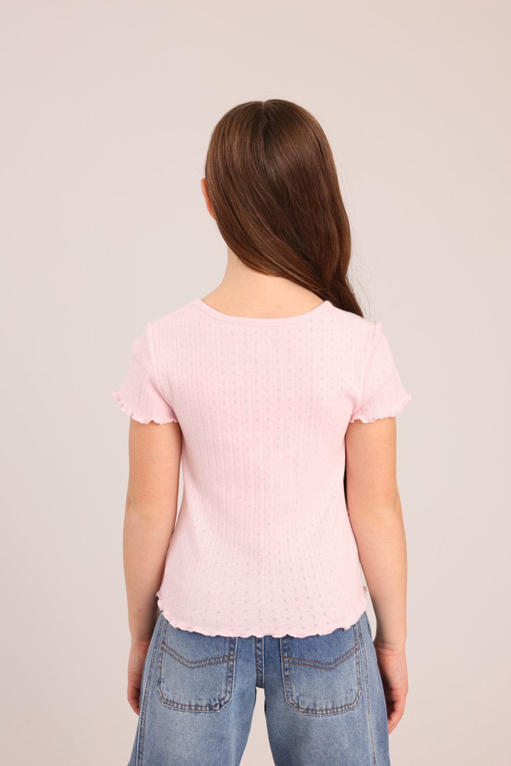 FOX בנות חולצה קצרה חולצת ריב חולצת ריב