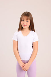 FOX בנות חולצה קצרה חולצת ריב חולצת ריב