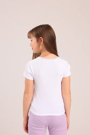 FOX בנות חולצה קצרה חולצת ריב חולצת ריב