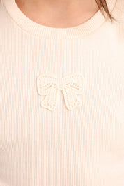 FOX בנות חולצה קצרה חולצת ריב עם הדפס חולצת ריב עם הדפס