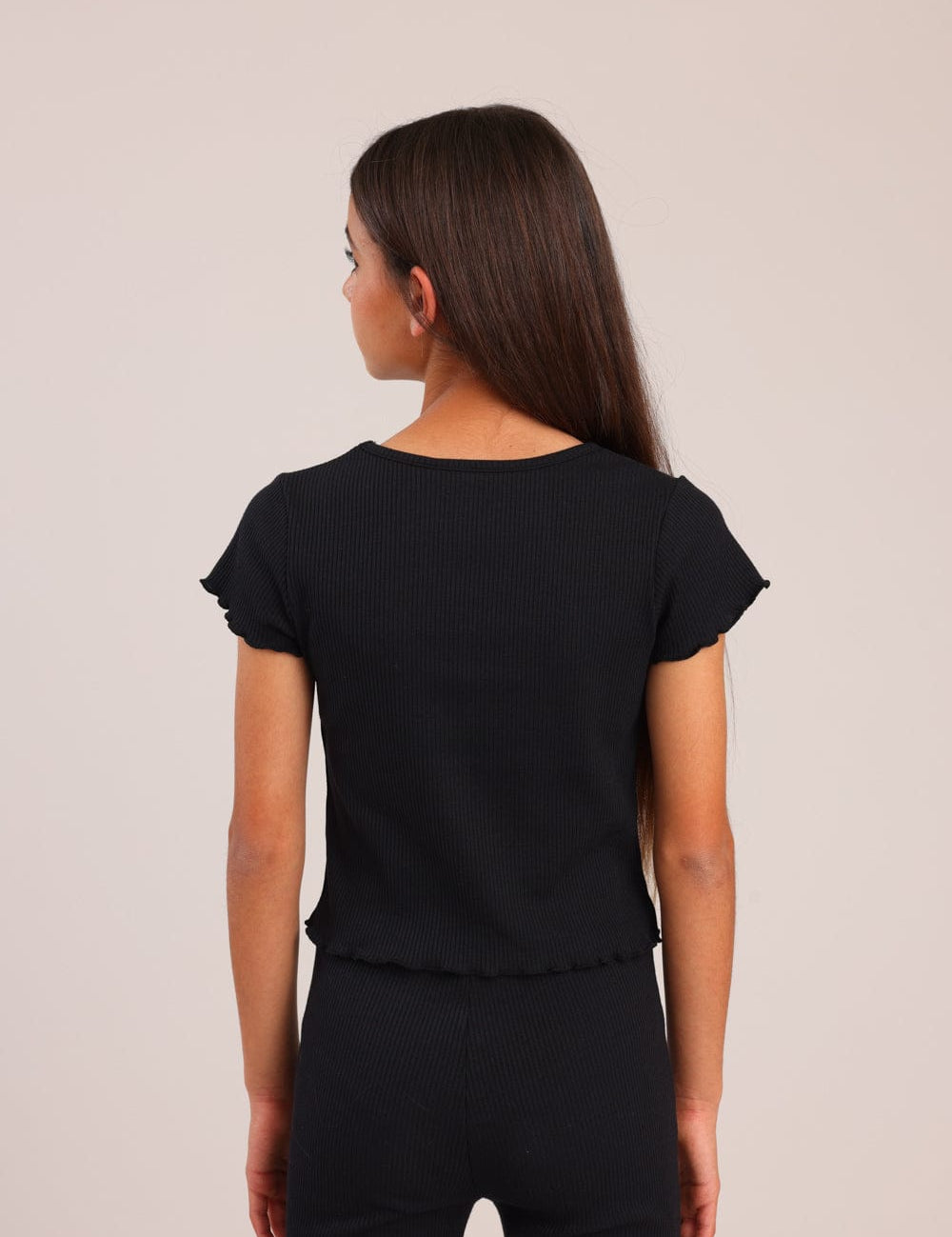 FOX בנות חולצה קצרה חולצת ריב חולצת ריב