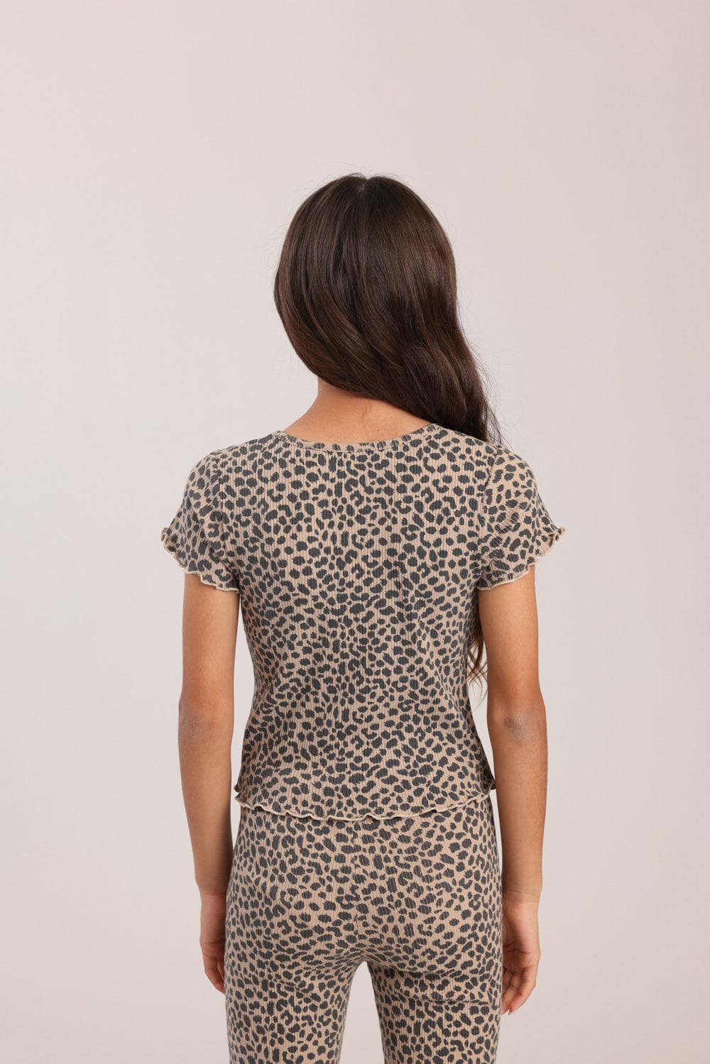 FOX בנות חולצה חולצת ריב עם הדפס חולצת ריב עם הדפס