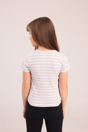 FOX בנות חולצה קצרה חולצת ריב ממותגת סטיץ' דיסני חולצת ריב ממותגת סטיץ' דיסני