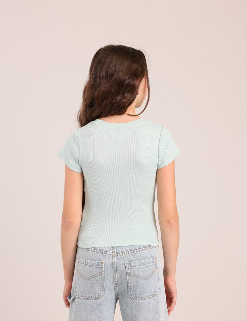 FOX בנות חולצה קצרה חולצת ריב ממותגת סטיץ' דיסני חולצת ריב ממותגת סטיץ' דיסני