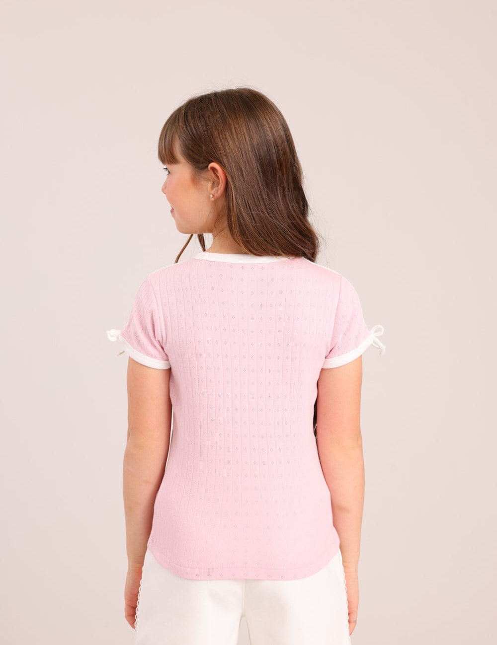 FOX בנות חולצה קצרה חולצת פוינטל עם הדפס חולצת פוינטל עם הדפס