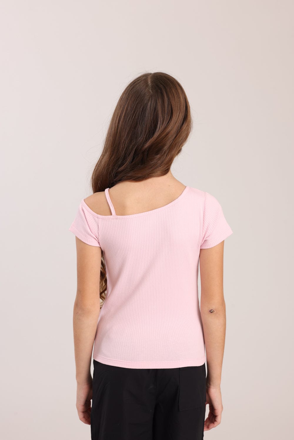 FOX בנות חולצה חולצה עם כתף אחת חולצה עם כתף אחת