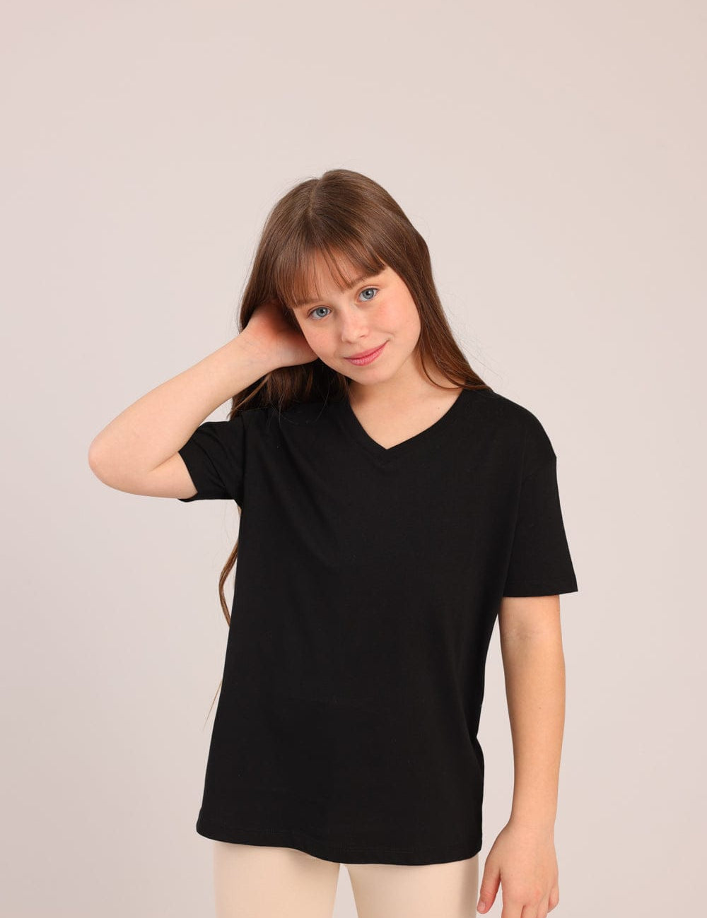 FOX בנות חולצה חולצת טריקו בייסיק אוברסייז צווארון V FOX | טישרט בייסיק אוברסייז צווארון V | קנה עכשיו