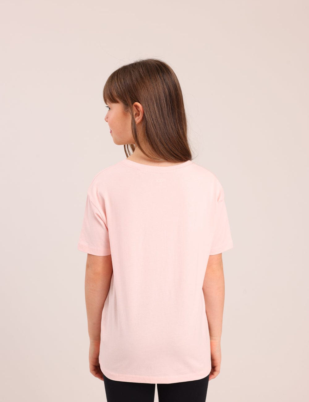 FOX בנות חולצה קצרה חולצת טריקו בייסיק אוברסייז צווארון V חולצת טריקו בייסיק אוברסייז צווארון V