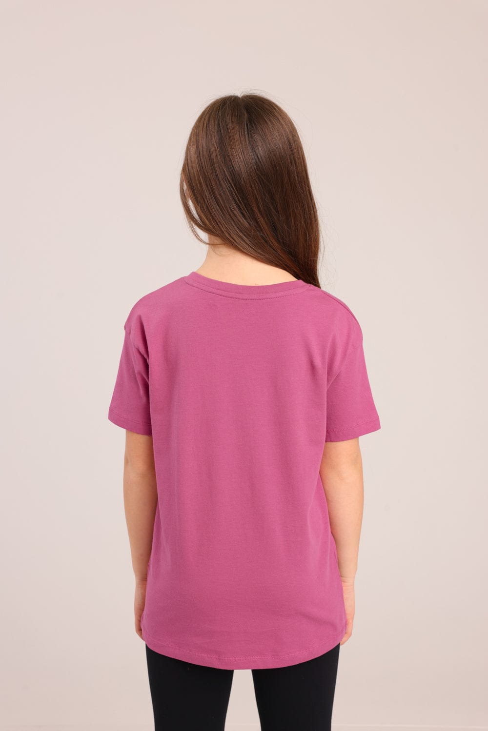 FOX בנות חולצה קצרה חולצת טריקו בייסיק אוברסייז צווארון V חולצת טריקו בייסיק אוברסייז צווארון V