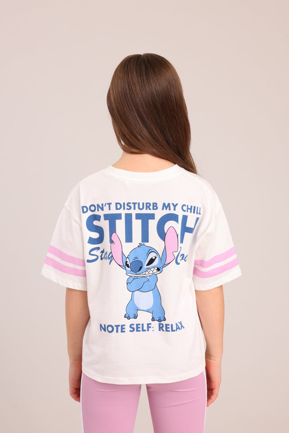 FOX בנות חולצה קצרה חולצה ממותגת סטיץ' דיסני חולצה ממותגת סטיץ' דיסני