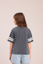 FOX בנות חולצה קצרה חולצה ממותגת סטיץ' דיסני חולצה ממותגת סטיץ' דיסני